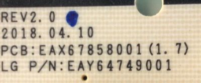 KIT DE TARJETAS PARA TV LG / NUMERO DE PARTE EBT65210603 / EAX68102603 / 6520603 / FUENTE EAY64749001 / EAX67858001 / LGP55C8-180P / 3PCR02255B / T-CON 6871L-5673A / 6870C-0745B / 5673A / PANEL LE550AQD (EL)(A3) / MODELO OLED55B8PUA.BUSWLJR - Imagen 2